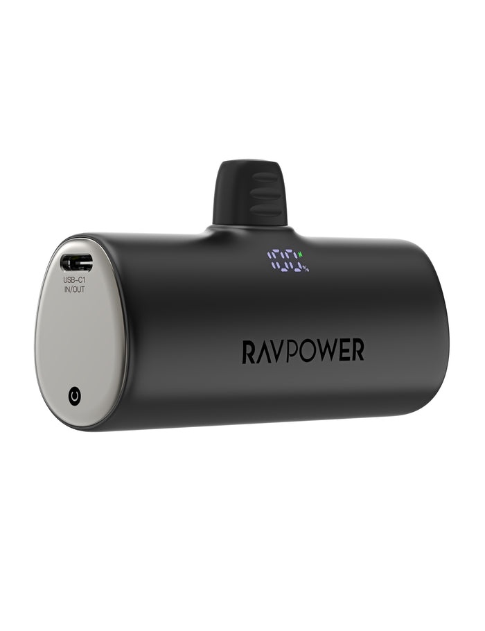 RAVPower RP-PB1221 5000mAh Nano 20W USB-C Power Bank - Black