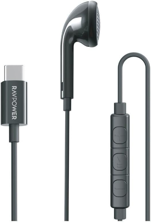 RAVPower EP1002 Wired In Ear Mono Earphone - Black