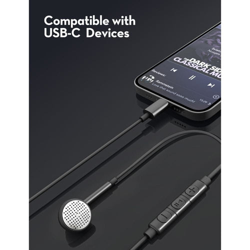 RAVPower EP1002 Wired In Ear Mono Earphone - Black