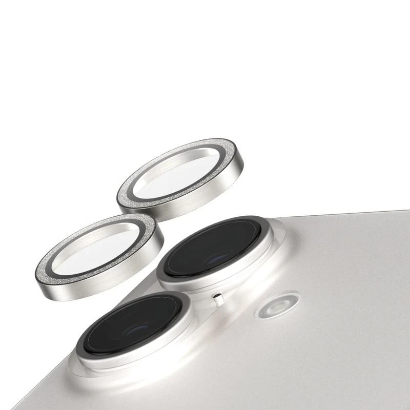 PanzerGlass Camera Lens Protector Glitter for iPhone 16 Series Silver - 6.1" & 6.7"