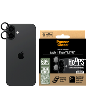 PanzerGlass® Hoops™ Black Lens Protector iPhone '24 6.1" | 6.7" Rings