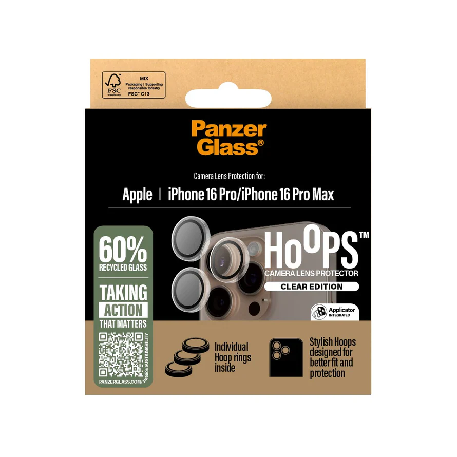 PanzerGlass® Hoops™ Transparent Lens Protector iPhone '24 6.3" | 6.9" Rings