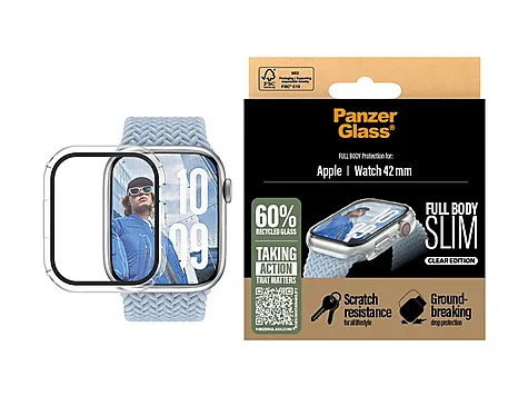 PanzerGlass Screen Protector Snappie Full Body Slim Transparent For Apple Watch - 42mm