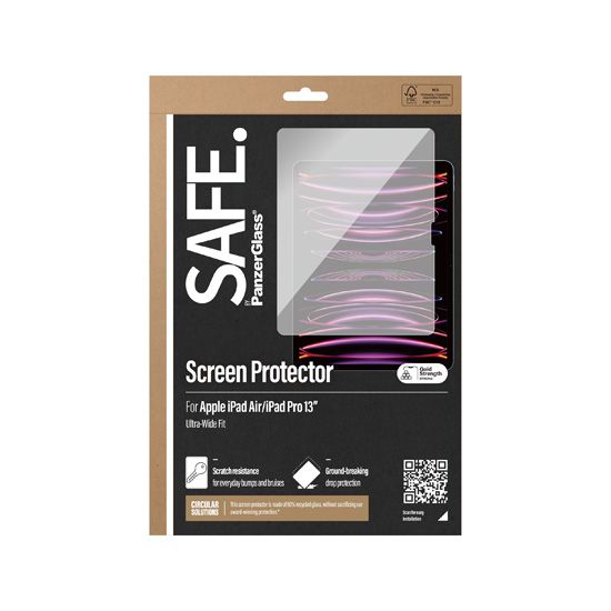 PanzerGlass UWF Safe Screen Protector for Apple iPad Air 13" and iPad Pro 13" Clear