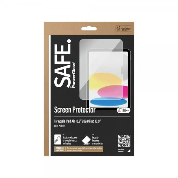 PanzerGlass UWF Safe Screen Protector for Apple iPad Air 11" and iPad 10.9" Clear