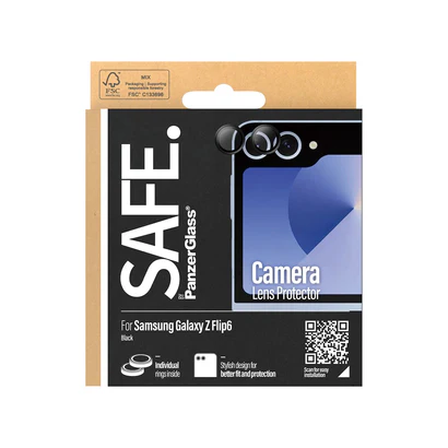 PanzerGlass Camera Protector Lens for the Samsung Galaxy Z Flip 6 Rings Black