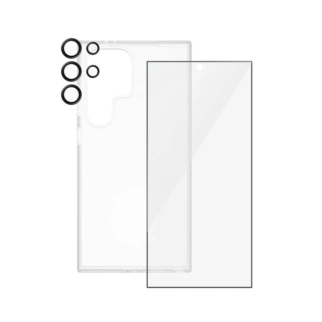 PanzerGlass Screen Protector, Case & Lens Bundle for Samsung Galaxy S24 Ultra - 3-in-1 Clear