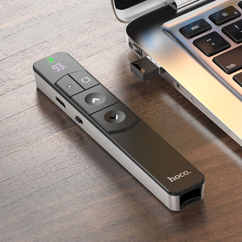 Hoco GM202 Presenter with Red Laser in Silver Color