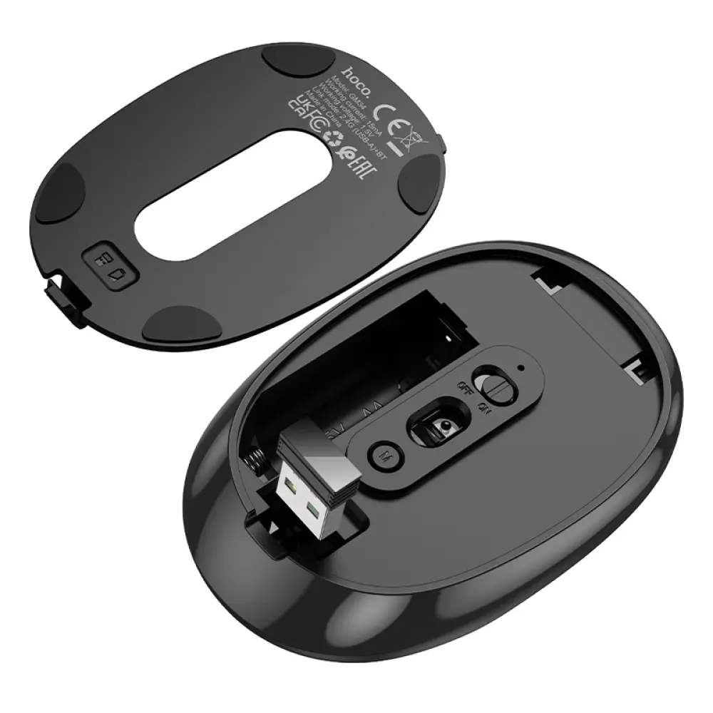 Hoco GM34 Nuevo Dual Mode Business Wireless Mouse - Gray White