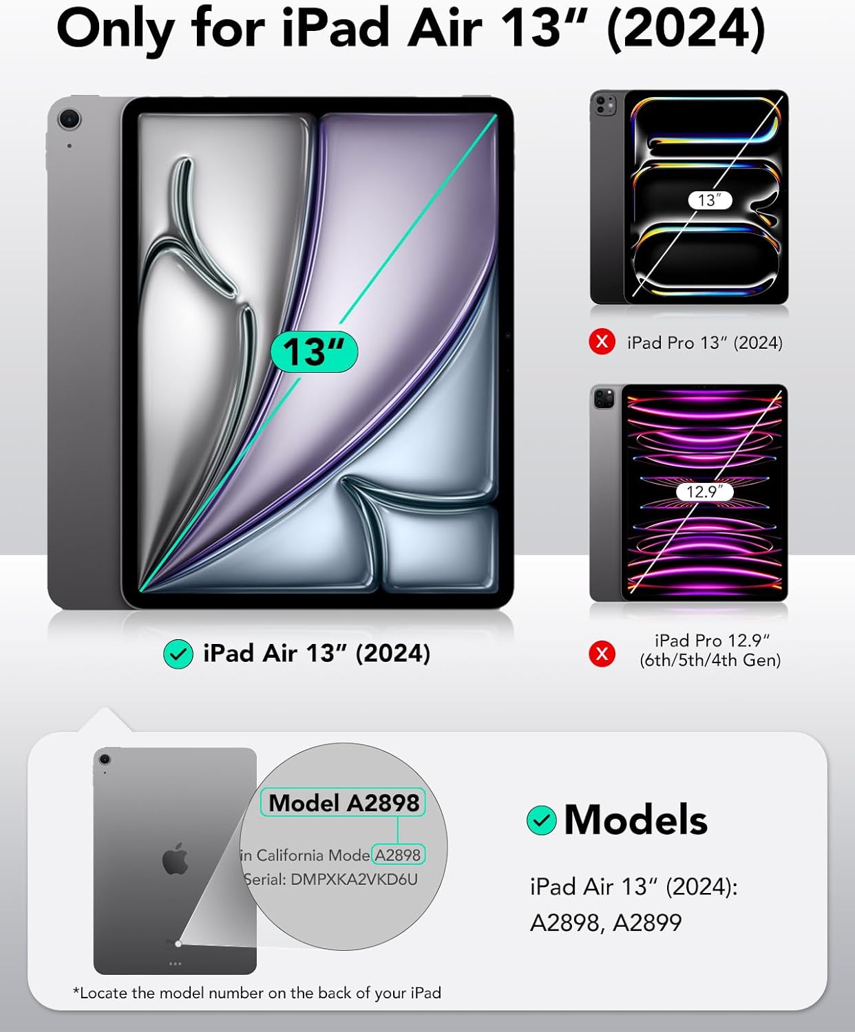 ESR iPad Air 13" 2024 Shift Magnetic Case - Purple