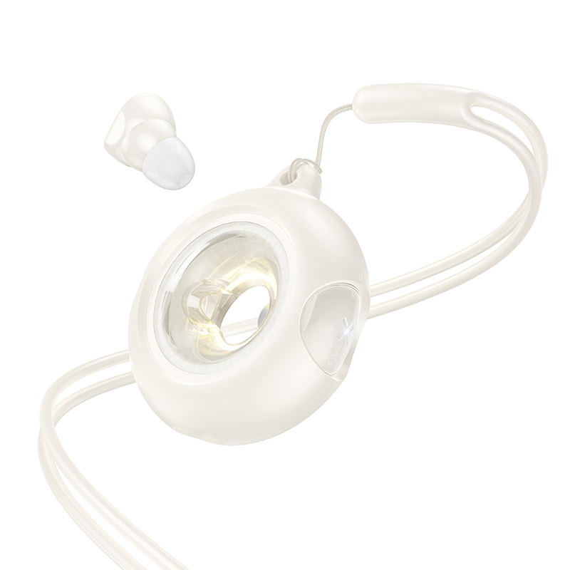 Hoco EW71 Galaxia True Wireless Bluetooth Headset TWS Black with LED - Milky White