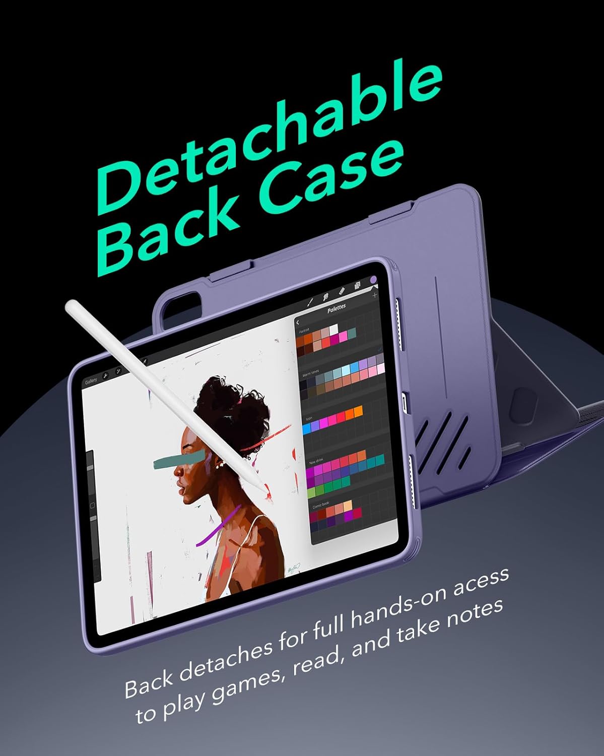 ESR iPad Air 11"/10.9" (2020-2024) Gen6/5/4 Shift Magnetic Case - Purple