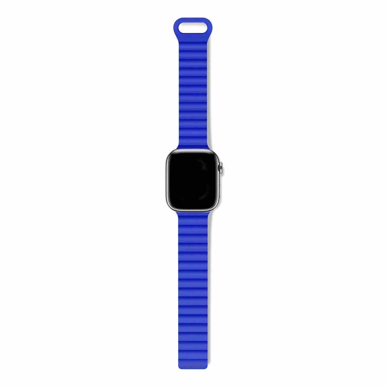 Decoded Apple Watch 49/45/44/42 mm Gen 1-10-SE Silicone Magnet Traction Loop Strap Lite - Galactic Blue