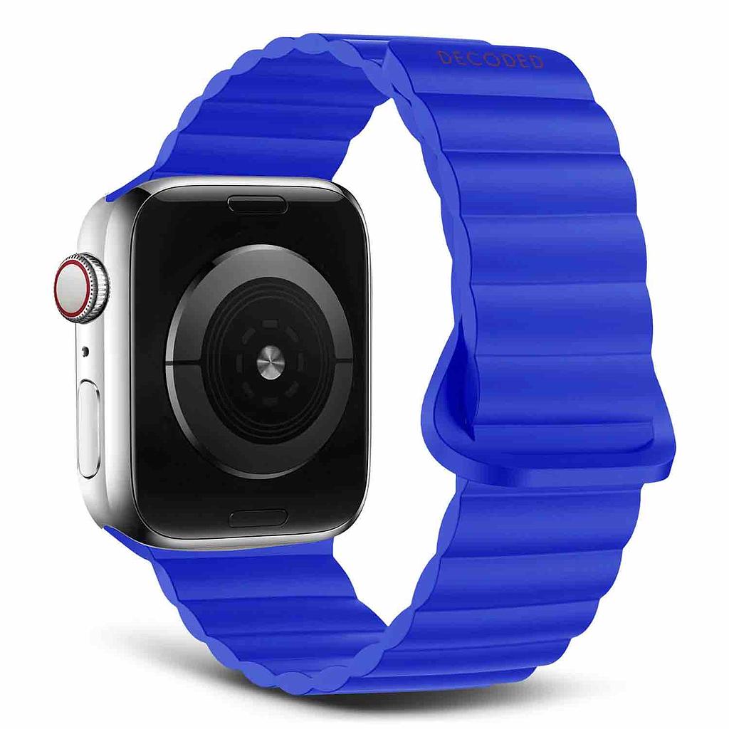 Decoded Apple Watch 49/45/44/42 mm Gen 1-10-SE Silicone Magnet Traction Loop Strap Lite - Galactic Blue