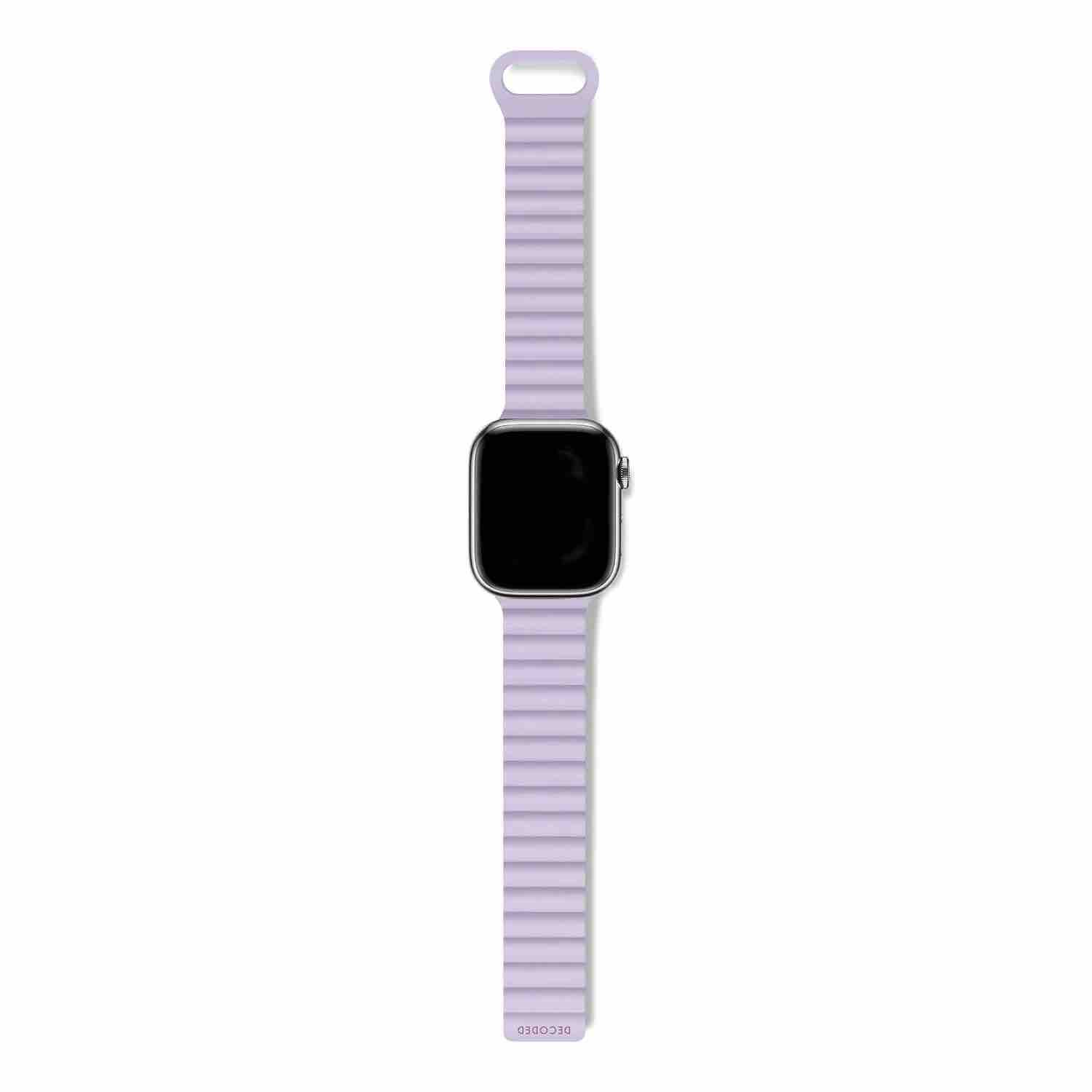 Decoded Apple Watch 49/45/44/42 mm Gen 1-10-SE Silicone Magnet Traction Loop Strap Lite - Lavender