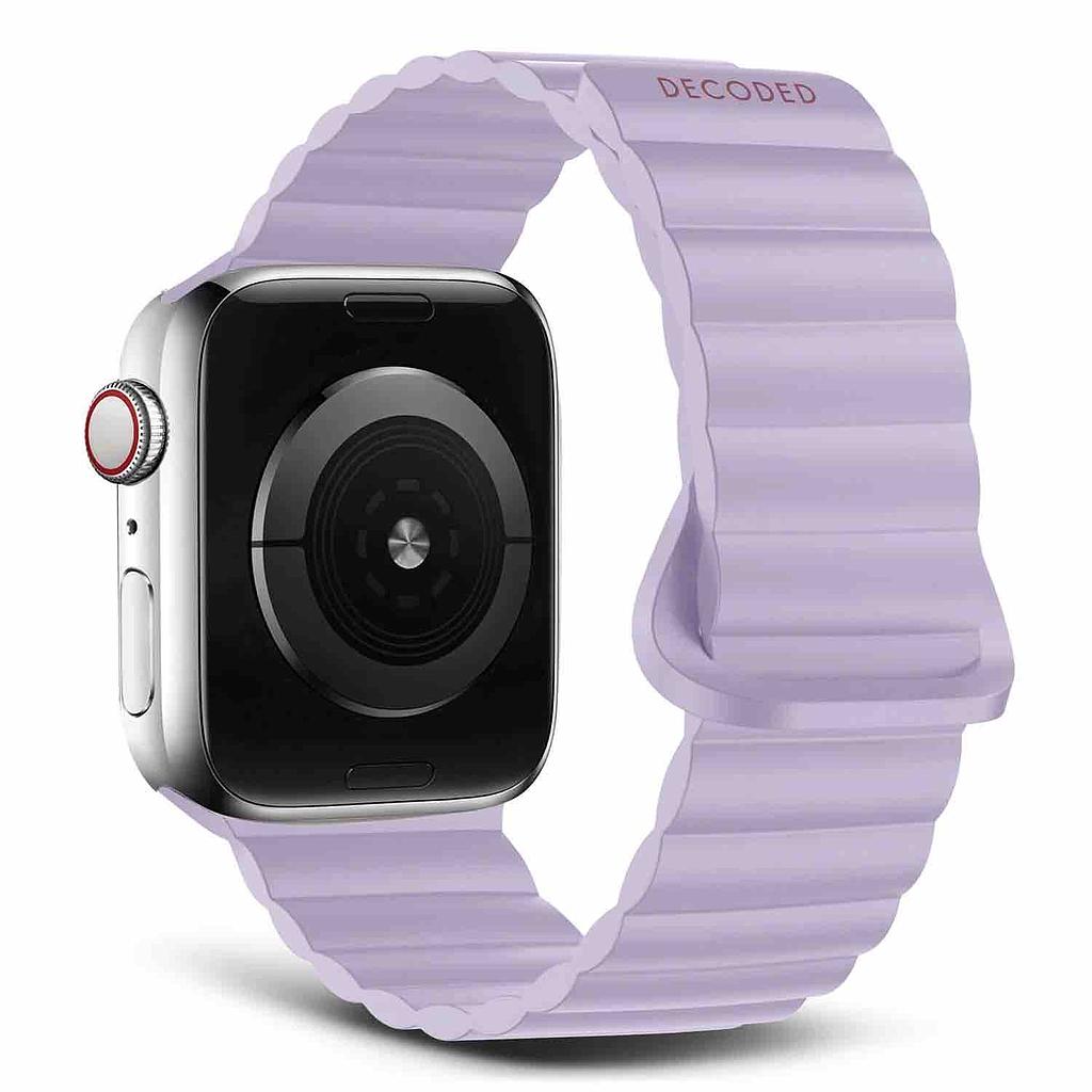 Decoded Apple Watch 49/45/44/42 mm Gen 1-10-SE Silicone Magnet Traction Loop Strap Lite - Lavender