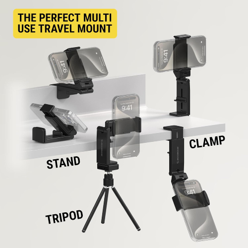 Scosche Airplane Travel Mount Universal Folding Phone Mount - Black