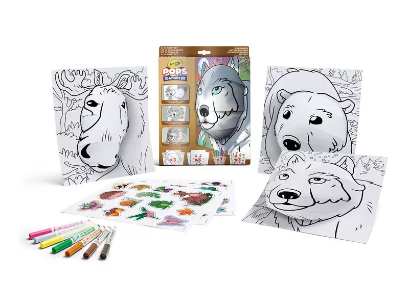 Crayola Pops Set Wilderness Content: 3 Pops Set Cards to Build Large