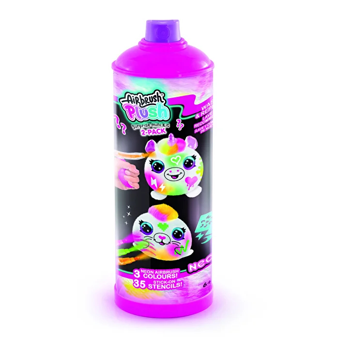 Canal Toys Airbrush Plush - Neon Mini Mystery 2-Pack