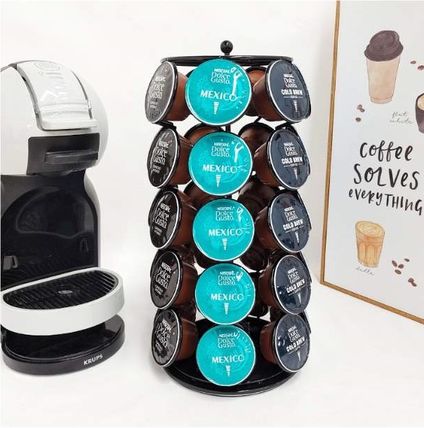 Nifty Solutions 35 Pod Carousel K-Cups Pack Storage – Black