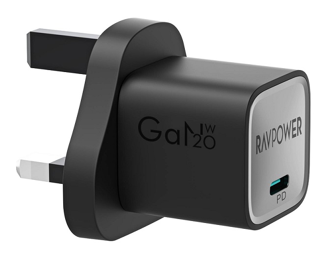 RAVPower PD Pioneer 20W GaN 5.0 -Port Wall Charger - Black