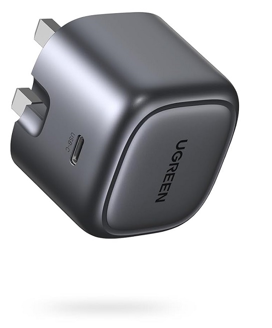 UGreen Nexode 30W USB-C PD GaN Fast Charger UK (Space Gray)