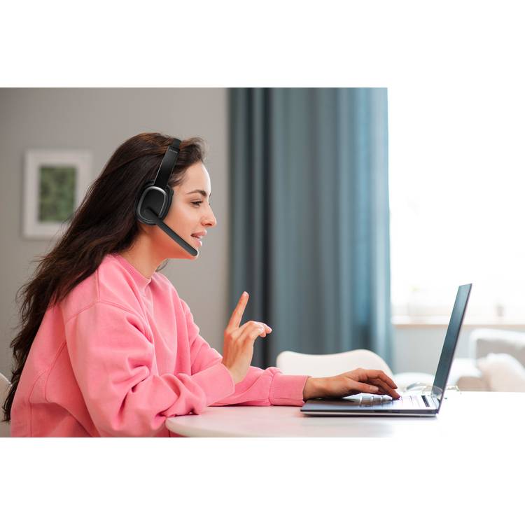 Porodo ENC Wireless Work Headphone - Black