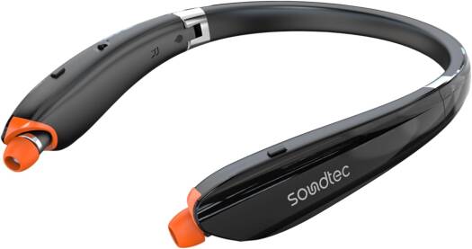 Porodo Soundtec Echo Flex Retractable ENC Neckband - Black