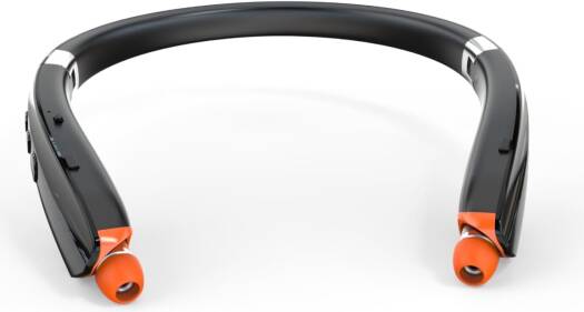 Porodo Soundtec Echo Flex Retractable ENC Neckband - Black