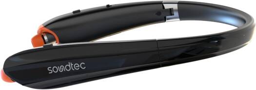 Porodo Soundtec Echo Flex Retractable ENC Neckband - Black