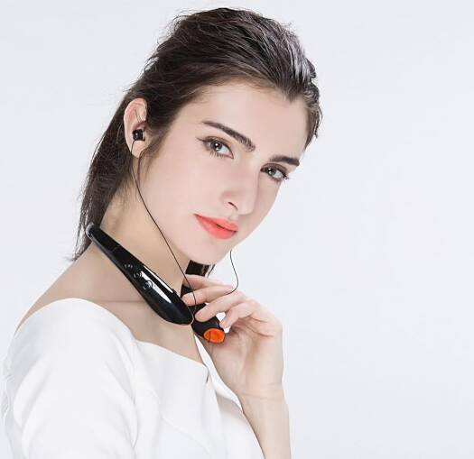 Porodo Soundtec Echo Flex Retractable ENC Neckband - Black