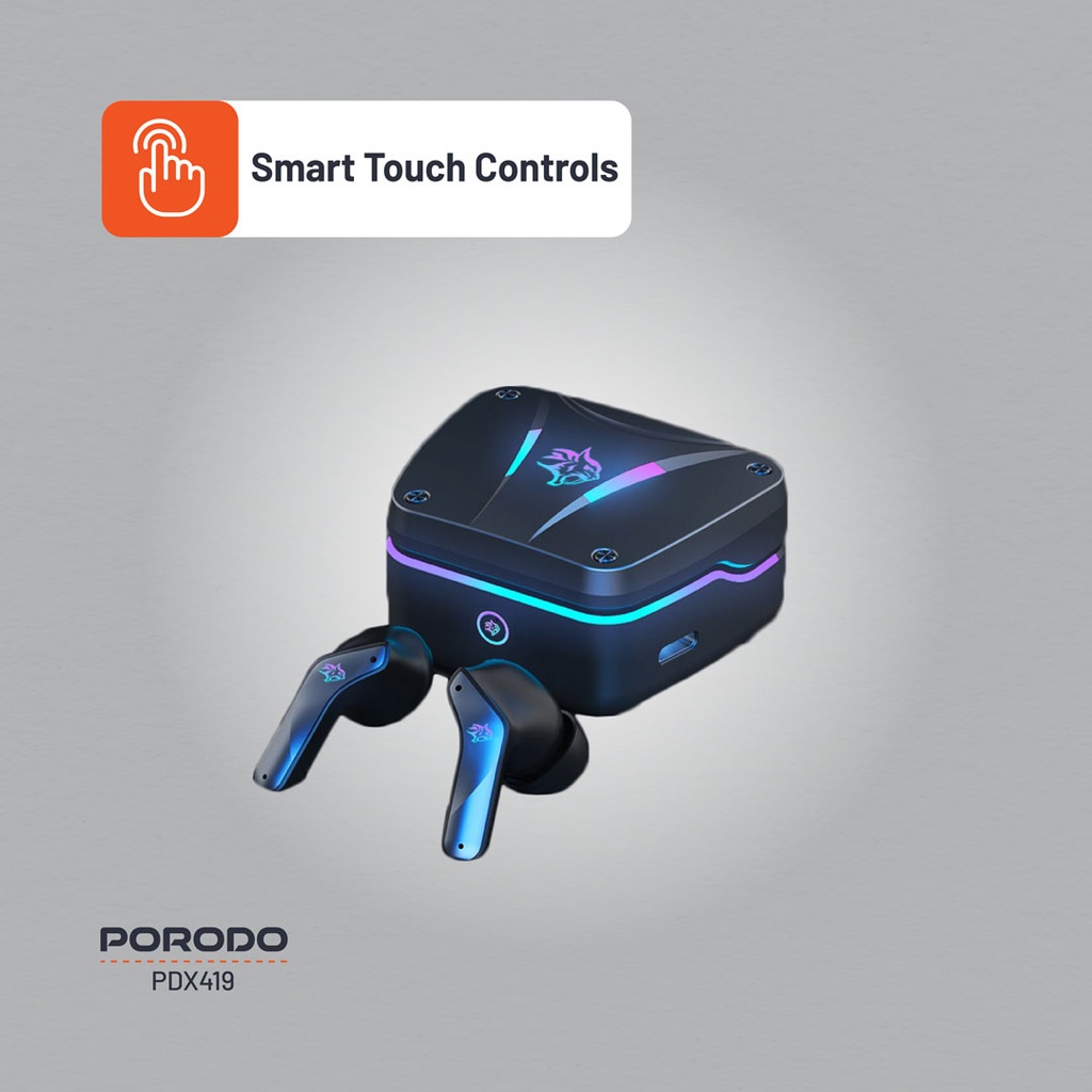 Porodo Gaming Ultra Low-Latency Gaming Earbuds - Black