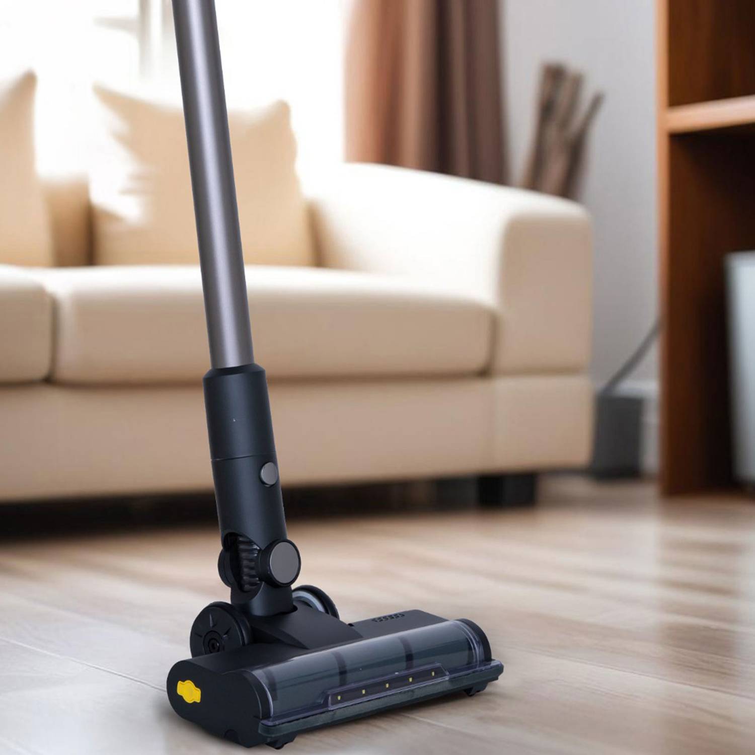 Powerology Cordless Vacuum with Auto-Disposal Charging, Fast Cleaning Up - Black