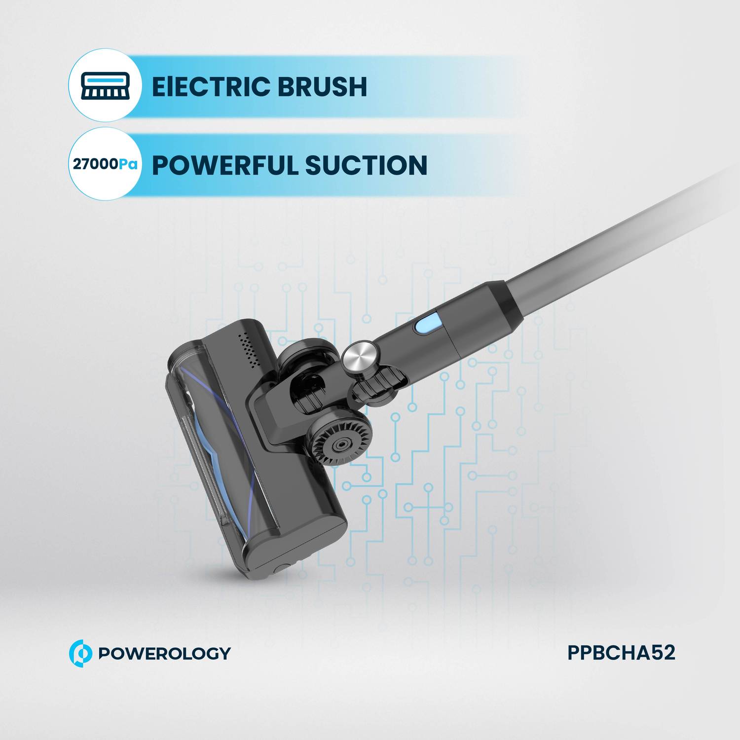 Powerology Cordless Stick Vacuum Cleaner - Black