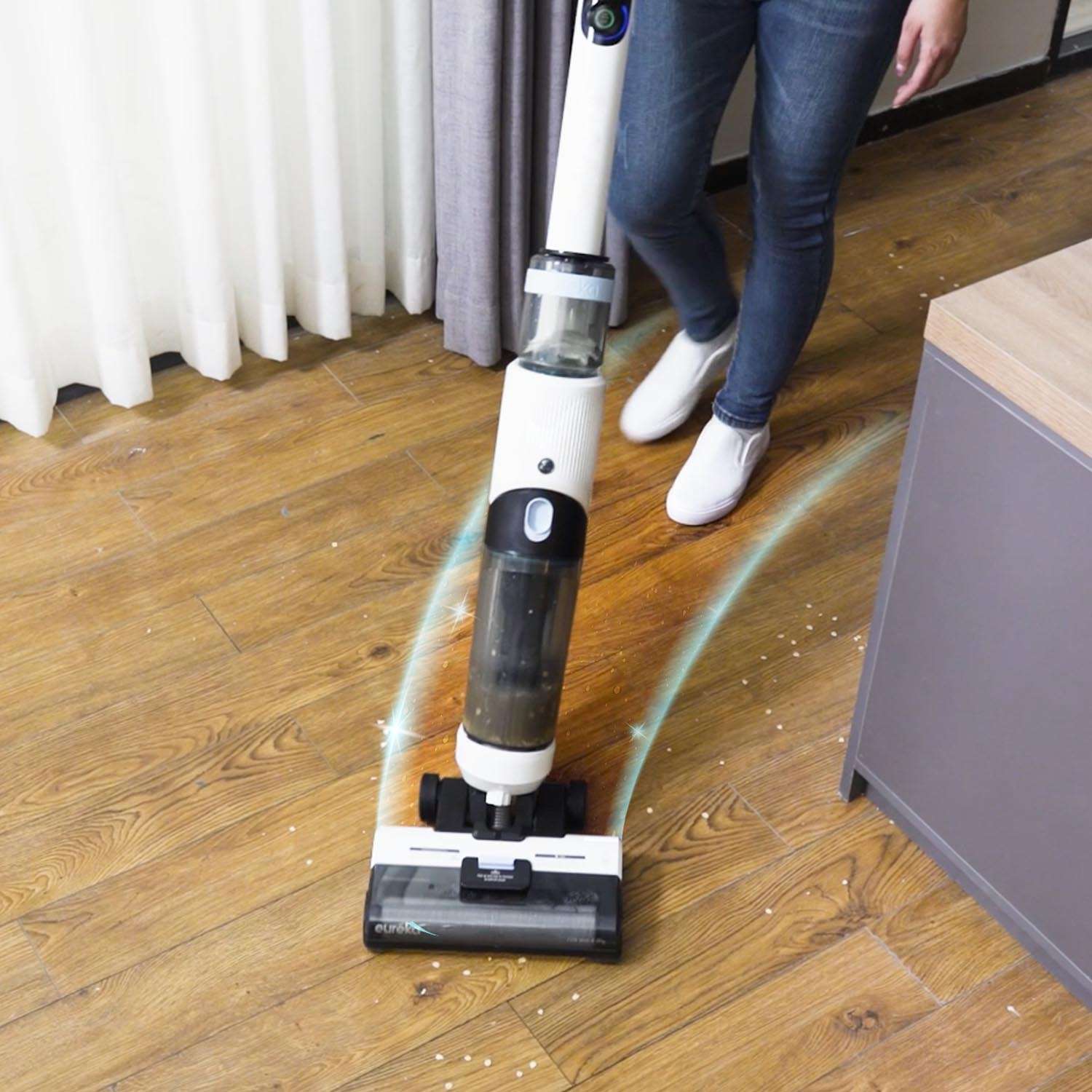 Eureka NEW500 Cordless Wet Dry Vacuum Mop for Multi-Surface Lightweight Hardwood Floors Cleaner with Self-Cleaning System