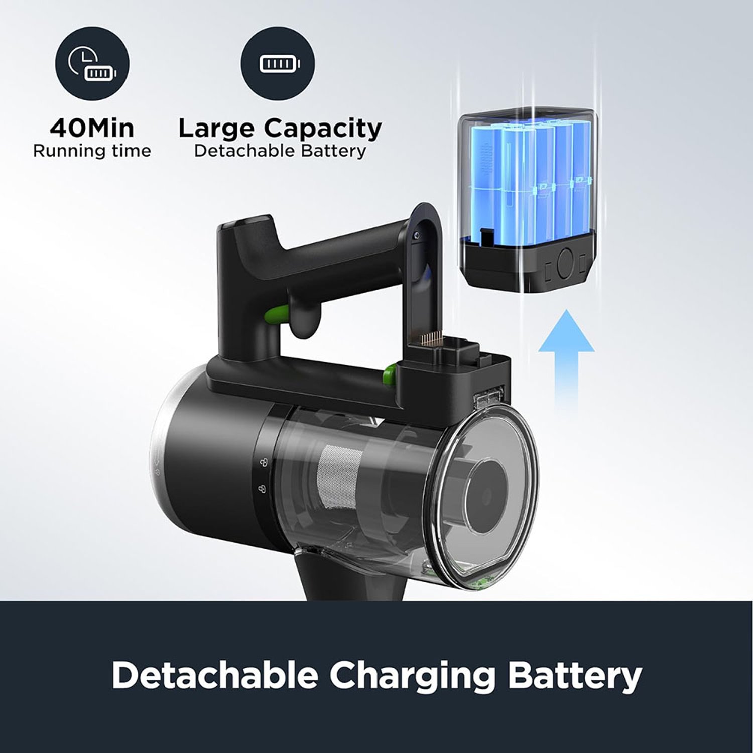 Eureka Cordless Stick Vacuum Cleaner Black/Green - AK7