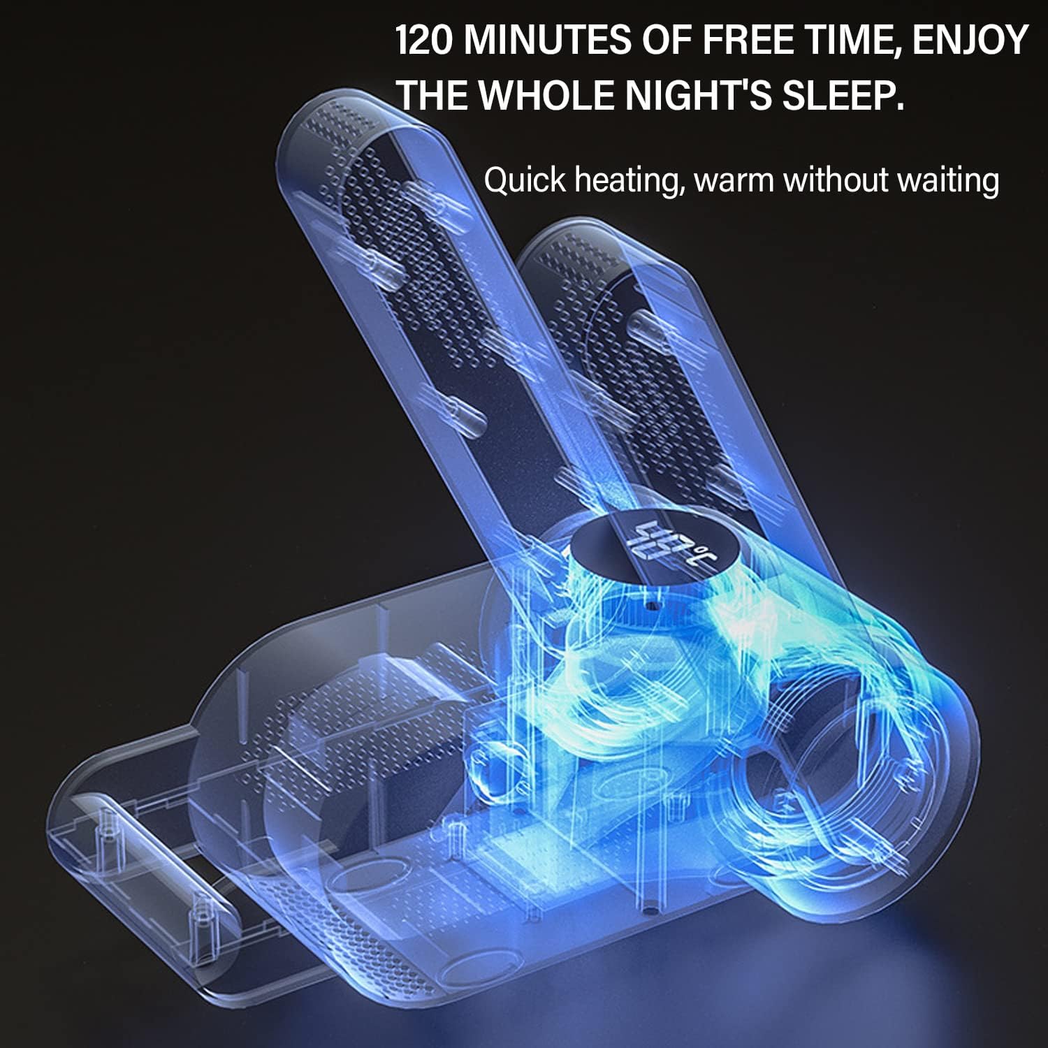 SkyKey Hacer Electric Shoes Dryer Corded Boots Warmer with Folding and Drying Rack for Gloves Electric Shoe Dryer &ndash; White