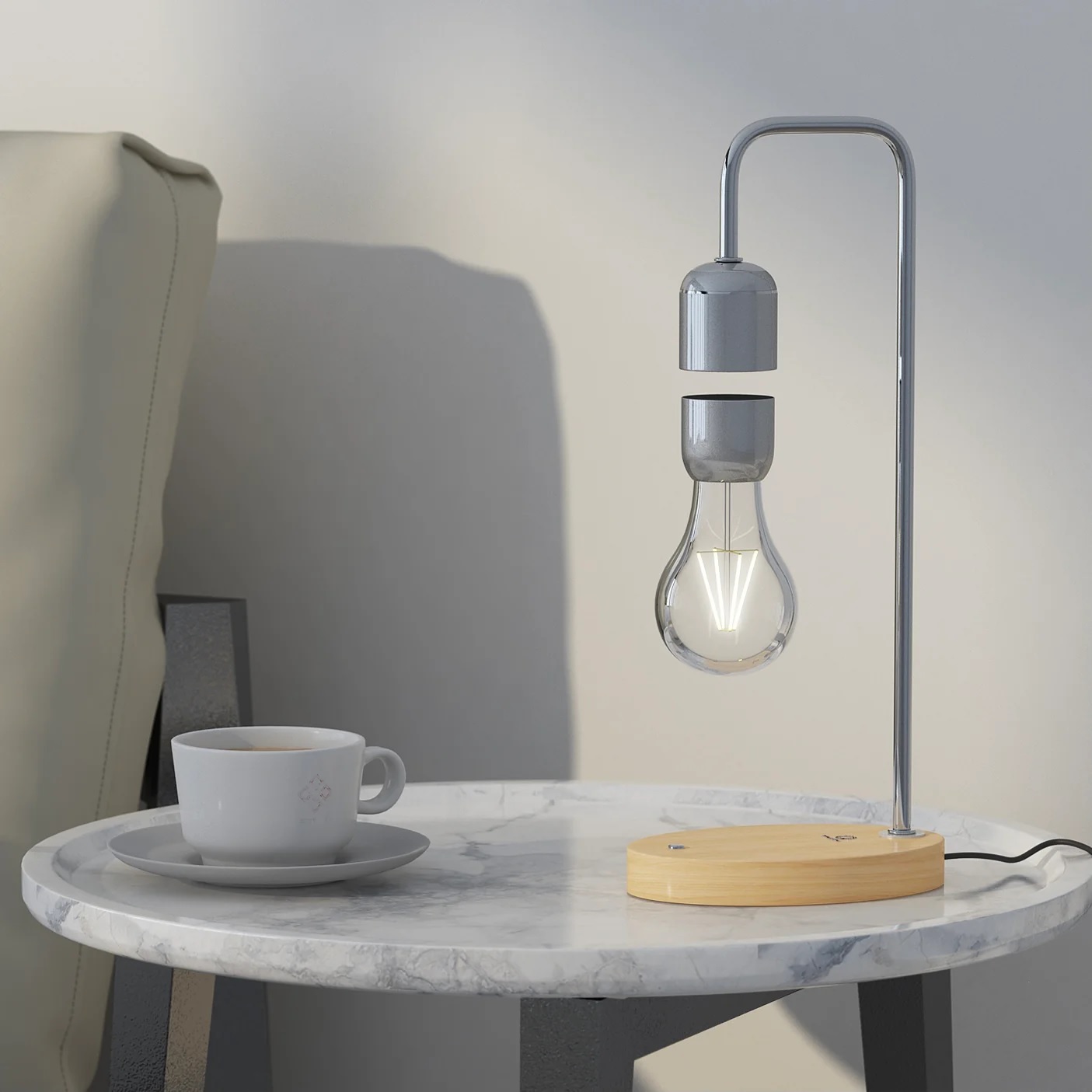 Allocacoc Levitating Lamp UK - Grey