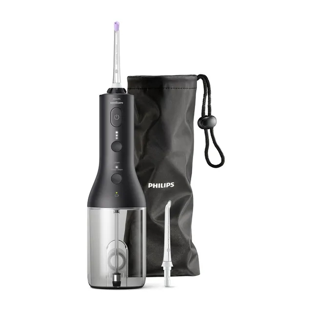 Philips Sonicare Cordless Power Flosser 3000 Oral Irrigator High End, Black