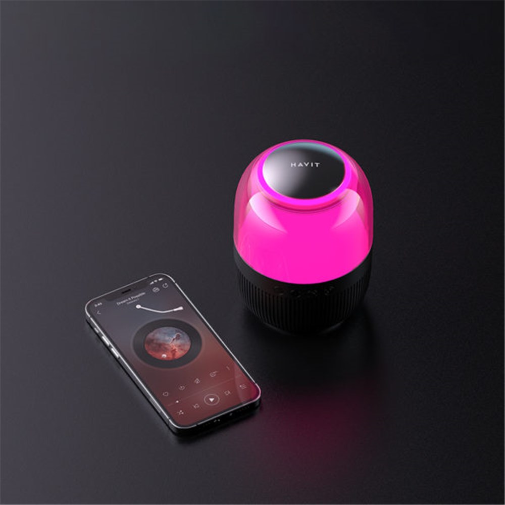 Havit SK889BT Multi-color Ambient Light Bluetooth Speaker - Black