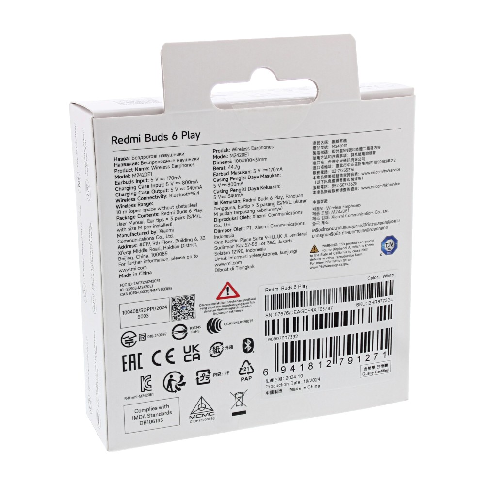 Redmi Buds 6 Play - White