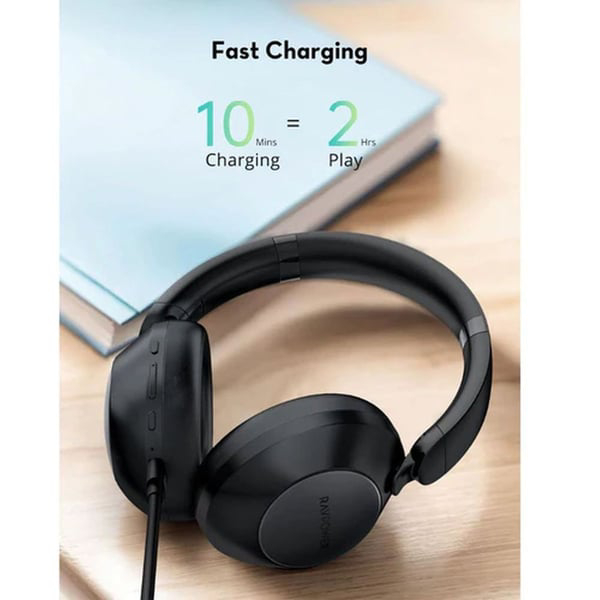 RAVPower RP-BH1019 Quiet Comfort Wireless Over-Ear Headphones Black
