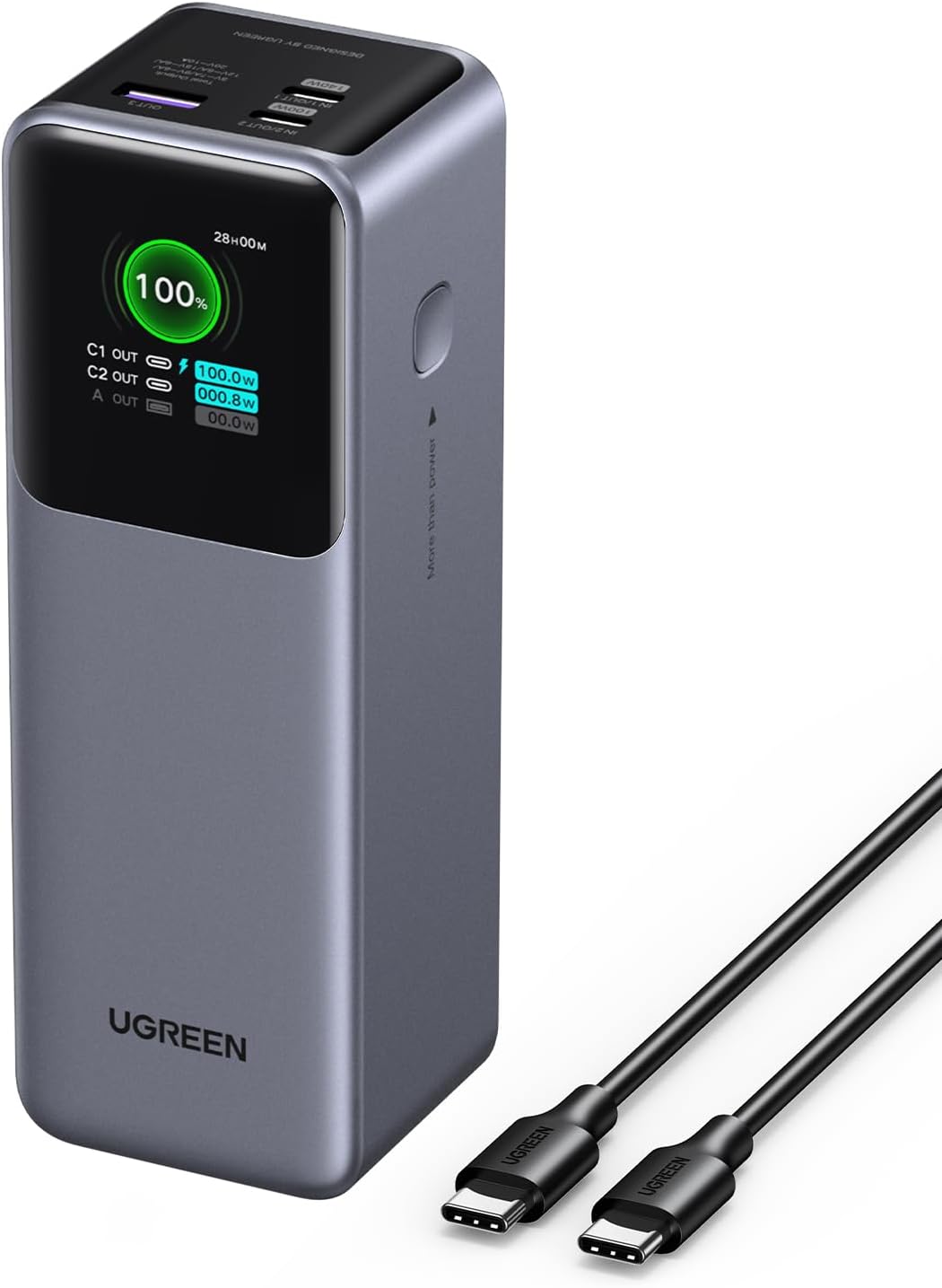 UGREEN Nexode Power Bank 25000mAh 200W with Smart Digital Display