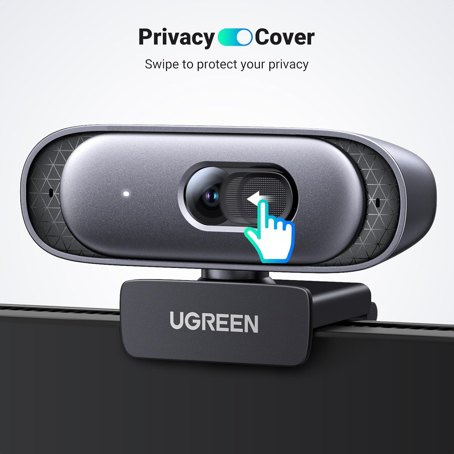 UGreen Webcam 2K 30FPS Full HD USB PC Camera Two Built-in Micro Noise Cancellation 360 Degree Rotation Plug Play Windows macOS Linux