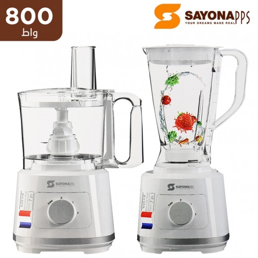 Sayona - 7 in1 Food Processor 800W - White