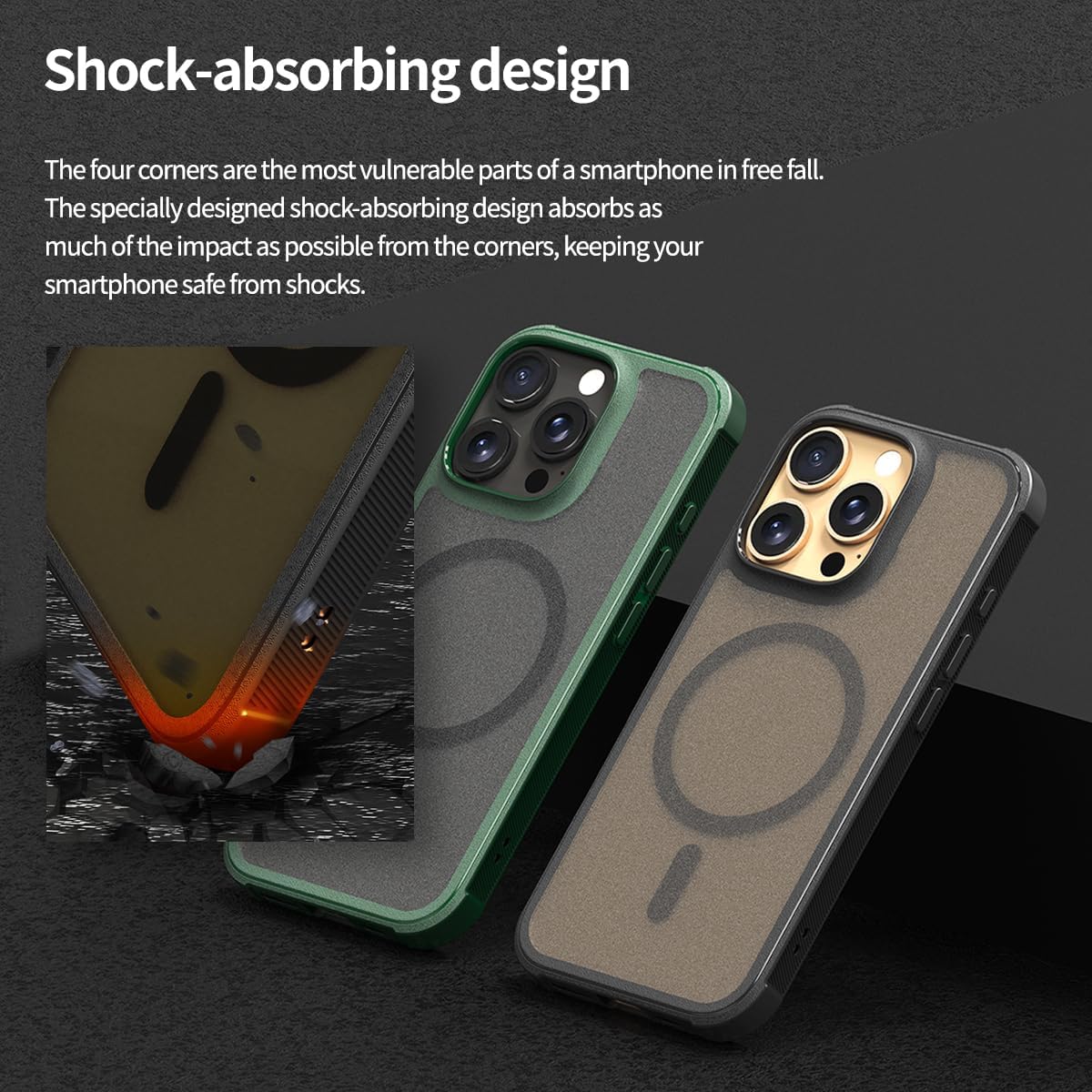 Arareee Duple MagSafe Armor Slim Case For iPhone 16 Pro Max - Green