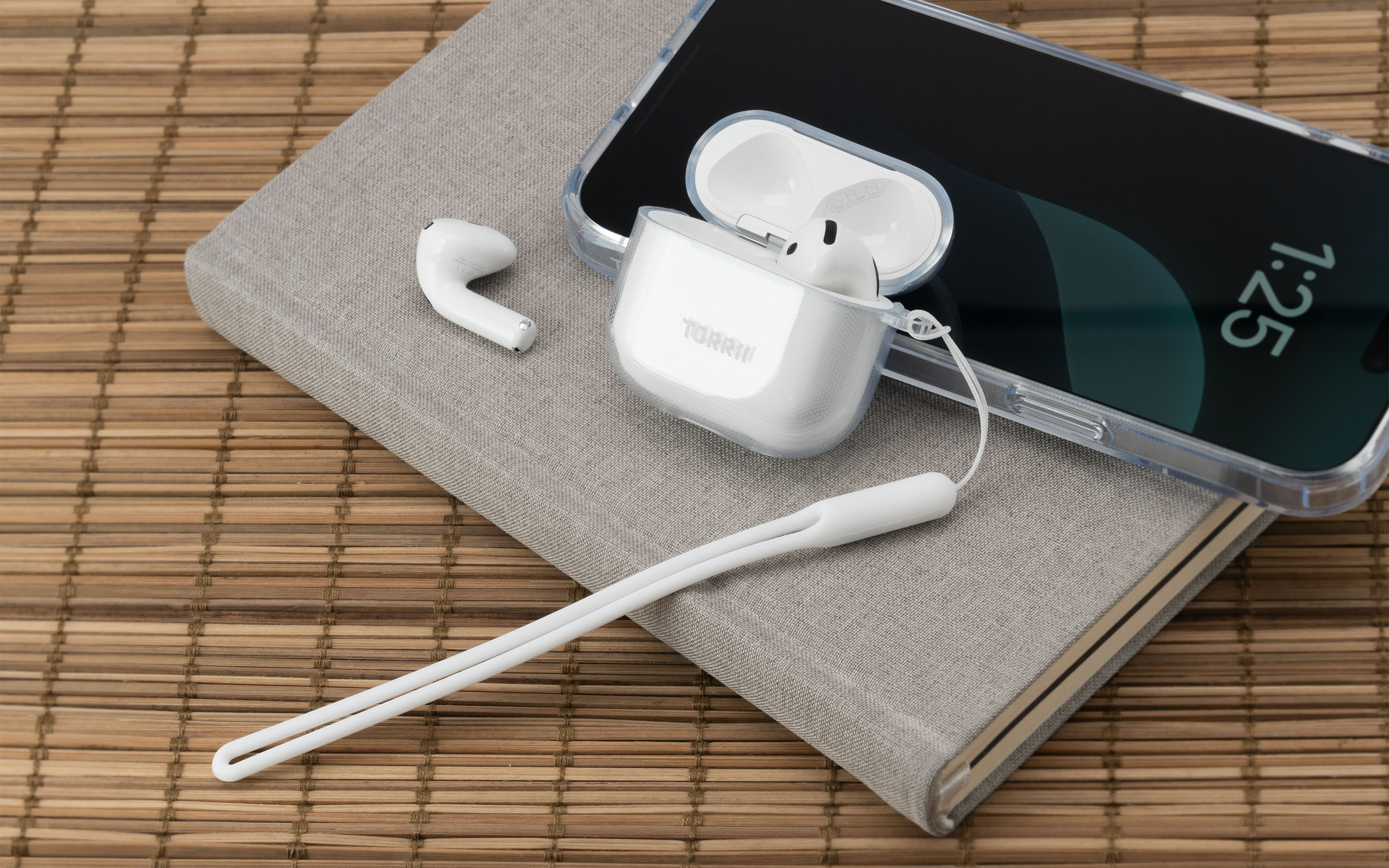 Torrii BONJELLY Case for Apple AirPods 4 ( with Lanyard and hook ) - Clear