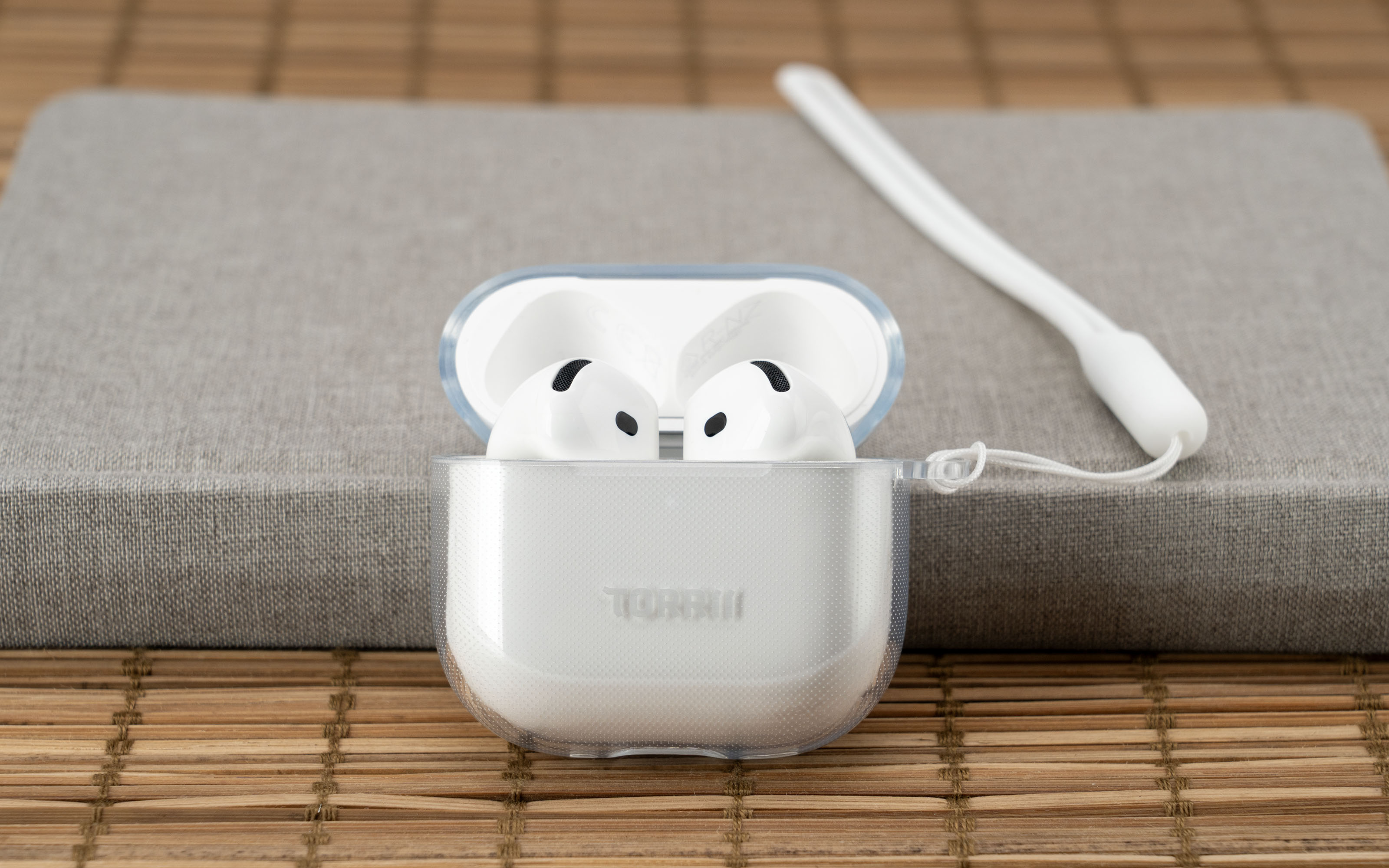 Torrii BONJELLY Case for Apple AirPods 4 ( with Lanyard and hook ) - Clear