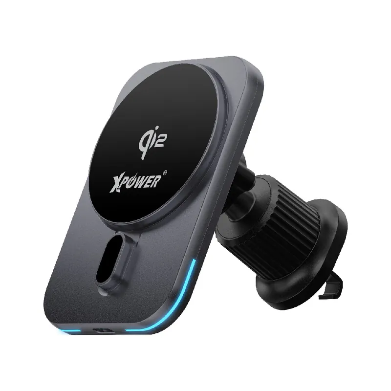 XPower 15W 3-in-1 Wireless Charging Car Mount Holder - Gray