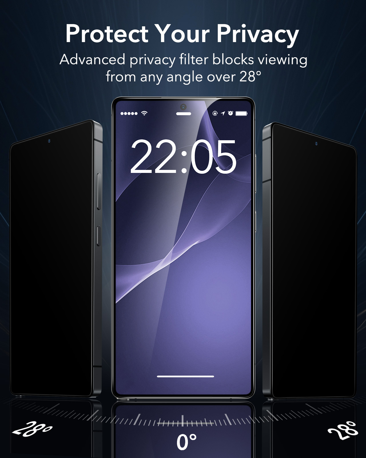 ESR Galaxy S25 Ultra Privacy Tempered Glass - Black